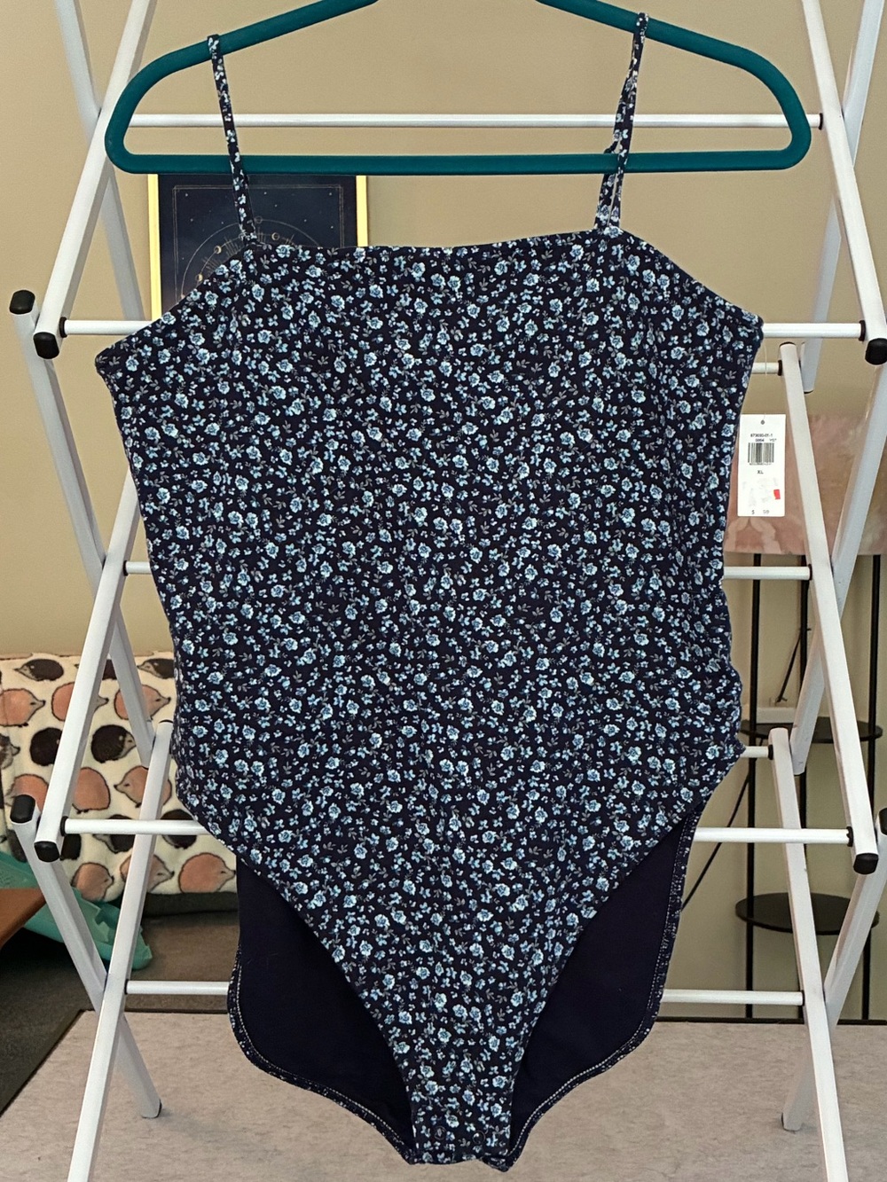 2 for $15! Old Navy Navy Blue Floral Bodysuit